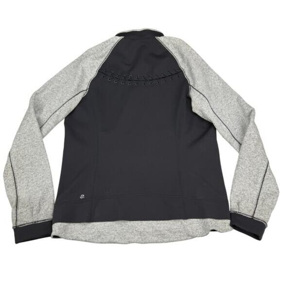 LULULEMON Var-City Bomber Size 6 Black / Heathered Black - Picture 5 of 7